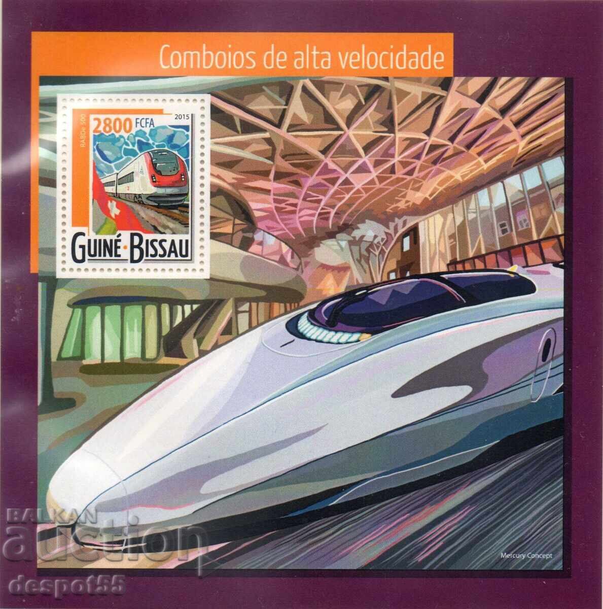 2015. Guinea-Bissau. Transport - High-speed trains. Block