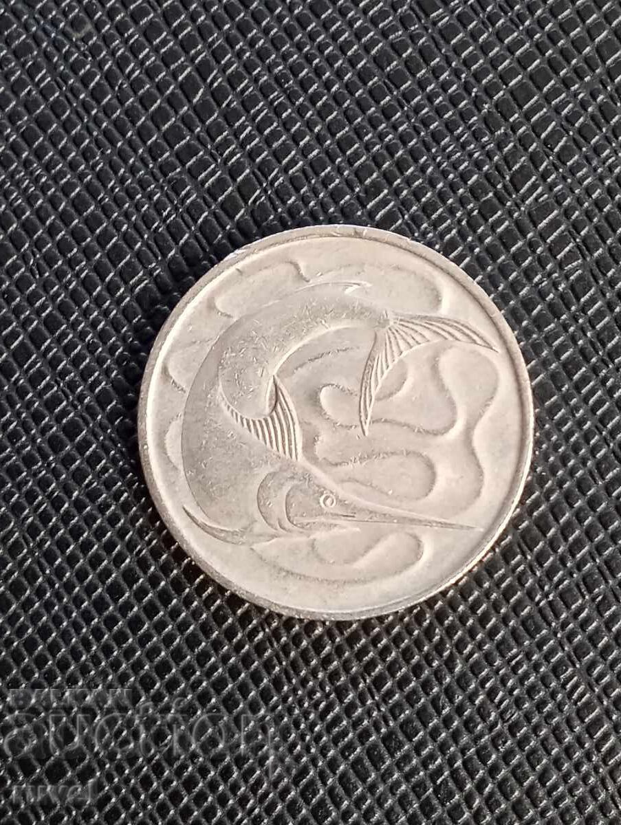 Singapore 20 Cents, 1967 with price € 0.55 | 1.08 BGN