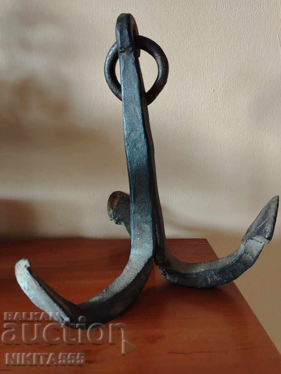 Auction Small antique iron anchor Auction Small antique iron anchor