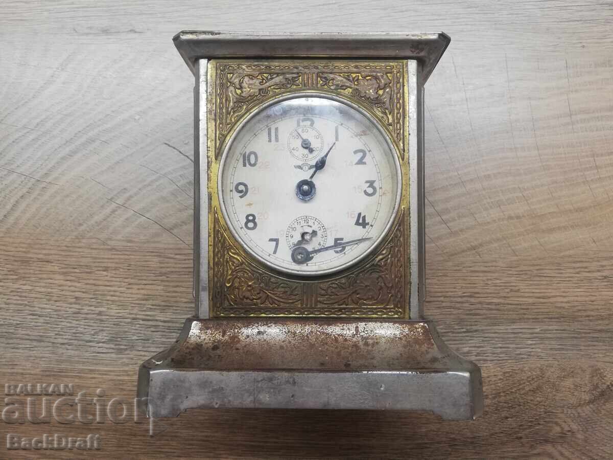 German Table Carriage Clock, Lantern Alarm Clock KIENZLE