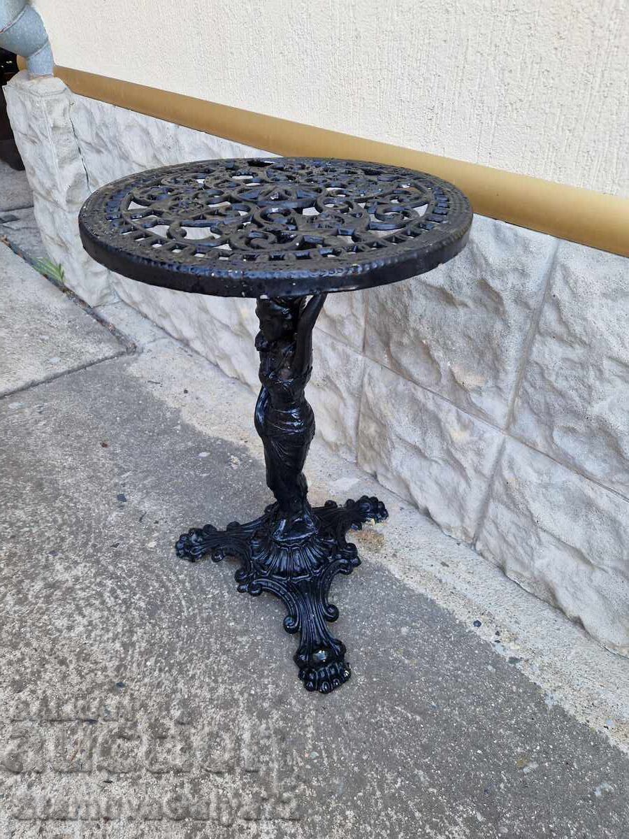 Υπέροχο αντίκα μεταλλικό βοηθητικό τραπεζάκι κήπου - 5