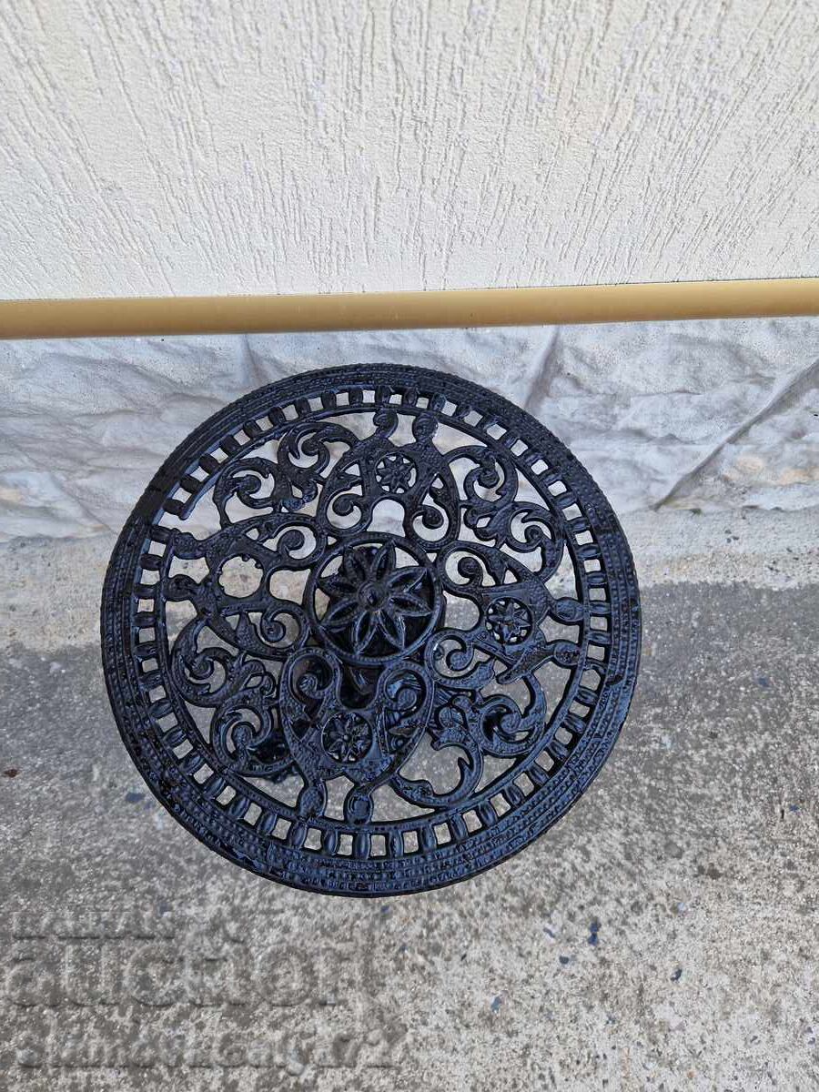 Υπέροχο αντίκα μεταλλικό βοηθητικό τραπεζάκι κήπου - 6