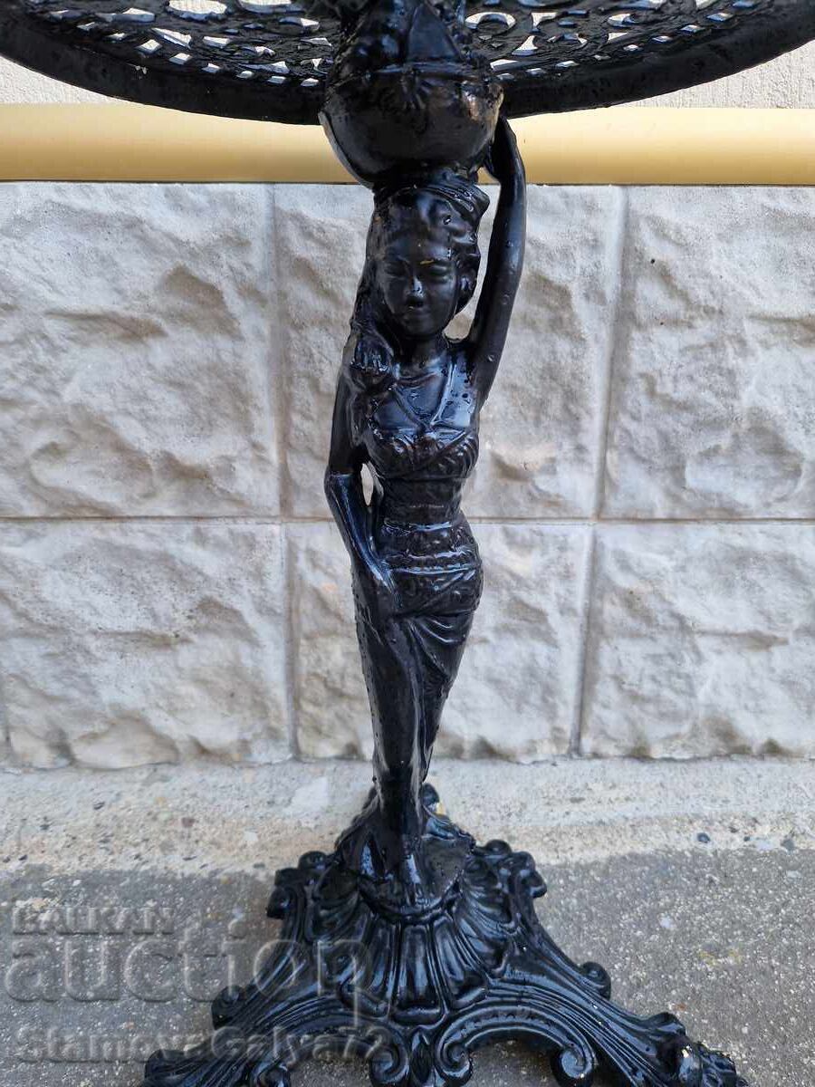 Υπέροχο αντίκα μεταλλικό βοηθητικό τραπεζάκι κήπου - 7