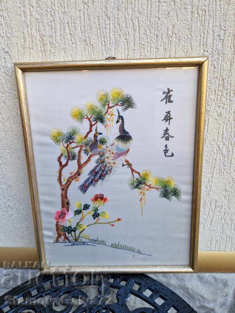 Beautiful Antique Chinese Silk Embroidery Painting with price € 50.11 | 98.01 BGN Beautiful Antique Chinese Silk Embroidery Painting with price € 50.11 | 98.01 BGN
