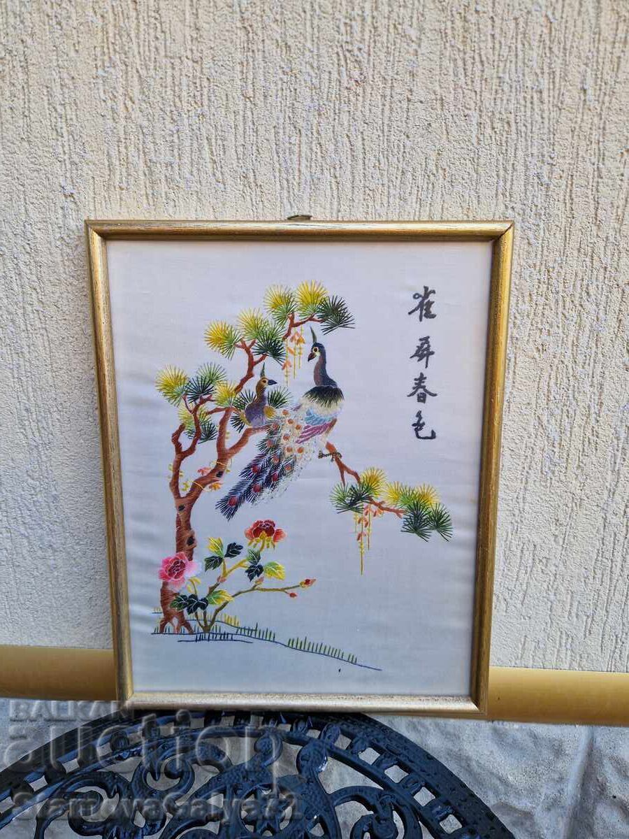 Beautiful Antique Chinese Silk Embroidery Painting Beautiful Antique Chinese Silk Embroidery Painting