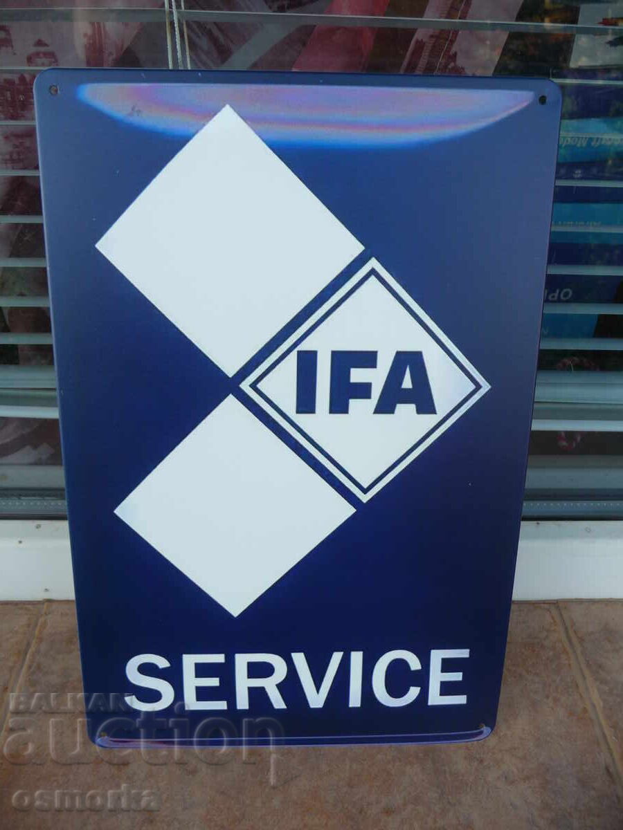 Placă metalică camion IFA service camioane mașini marfă RDG DDR