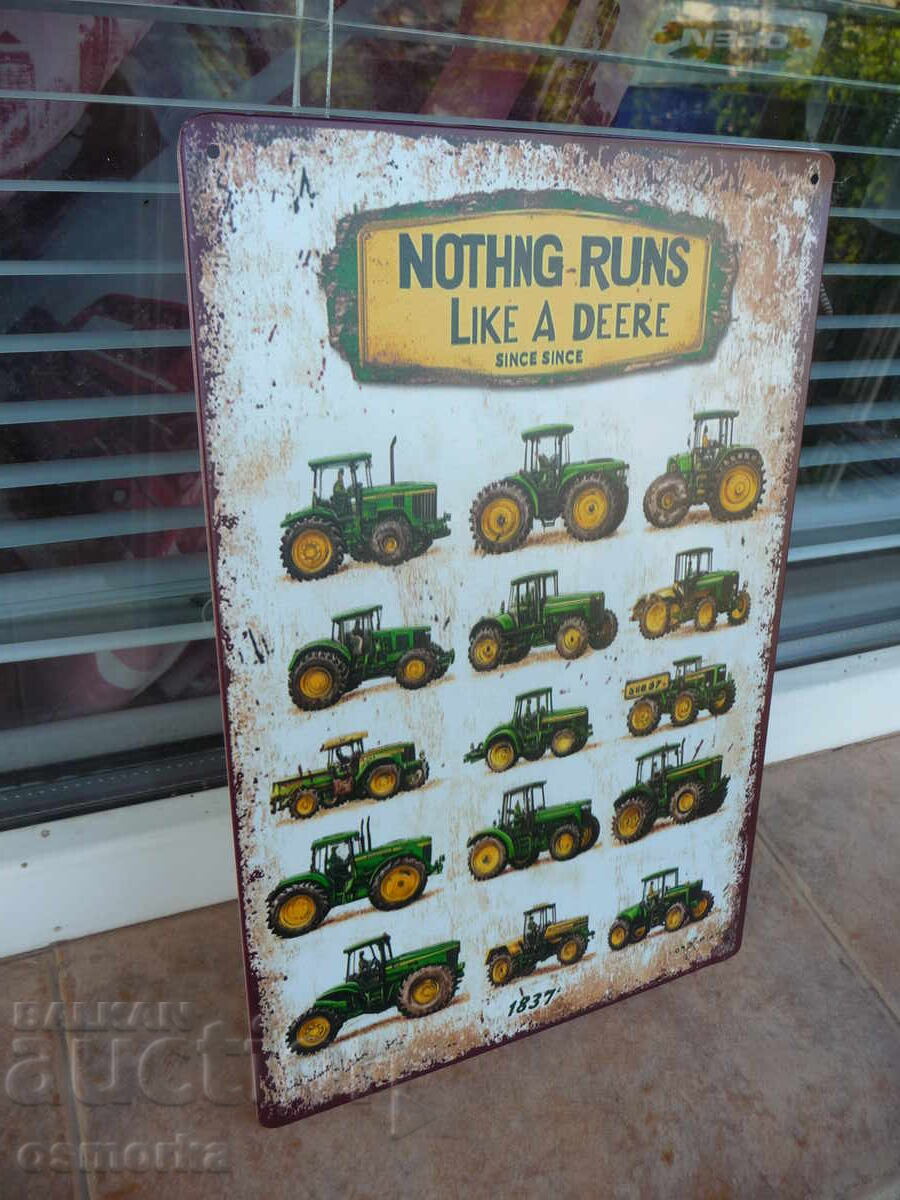 Μεταλλική πινακίδα Τρακτέρ John Deere τα καλύτερα από 1837 επίπεδα με τιμή 18.00 BGN | € 9.20