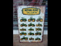 Placă metalică Tractoare John Deere cele mai bune din 1837 nivele