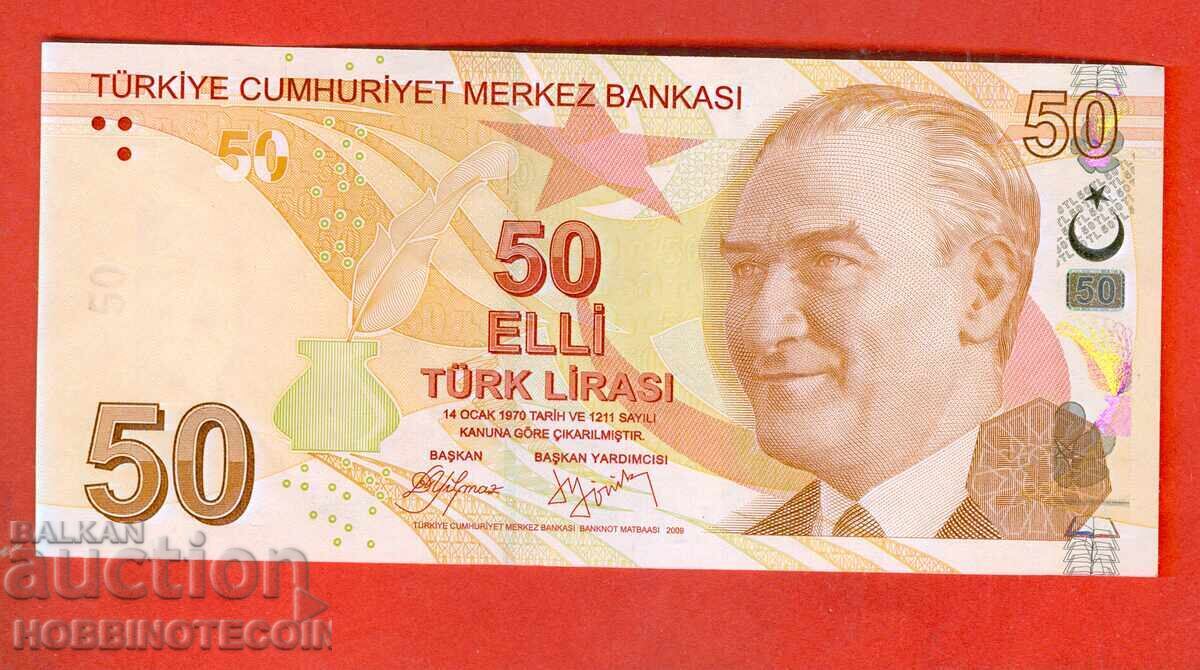 TURKEY TURKEY 50 Lira issue 2009 SERIES A NEW UNC with price 19.54 BGN | € 9.99