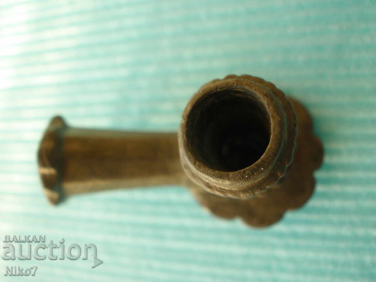 Pipă veche, otomană, de bronz - 5