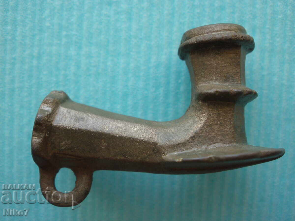 Pipă veche, otomană, de bronz