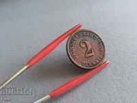 Райх монета - Германия - 2 пфенига | 1908г.; серия E