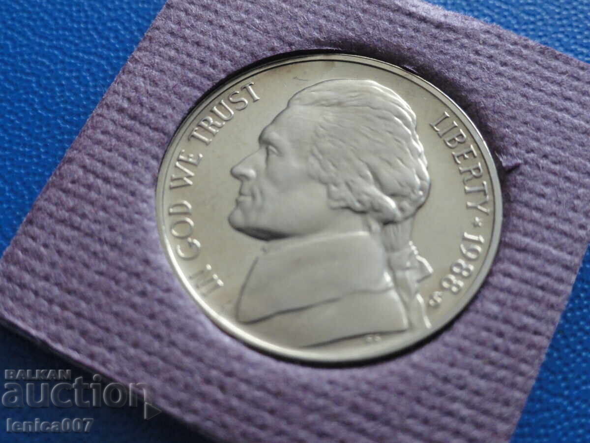 ΗΠΑ 1988 - 5 σεντ (S) Proof - 5