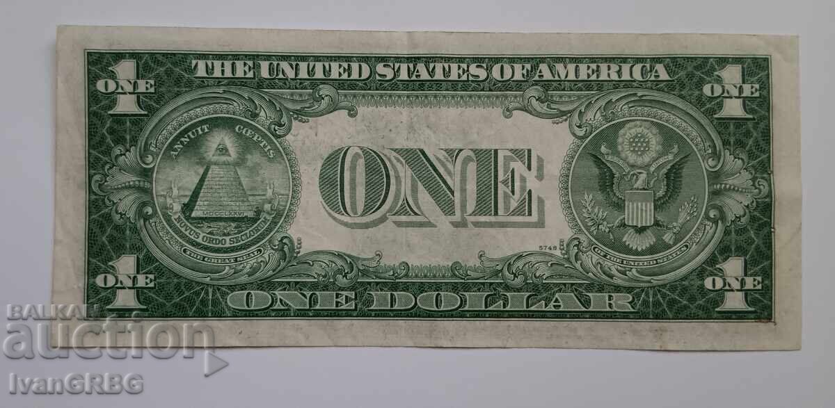 Auction 1 Dollar 1935 USA Blue Seal HAS TWO STAPLE HOLES Auction 1 Dollar 1935 USA Blue Seal HAS TWO STAPLE HOLES