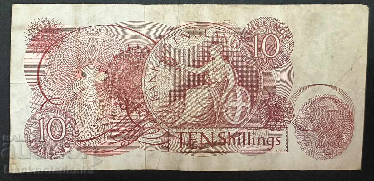 Anglia 10 șilingi 1962 J.Q. Hollon Pick 373b Ref 6007 cu preț 18.00 BGN | € 9.20