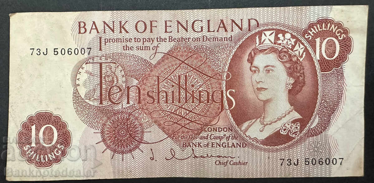 Anglia 10 șilingi 1962 J.Q. Hollon Pick 373b Ref 6007