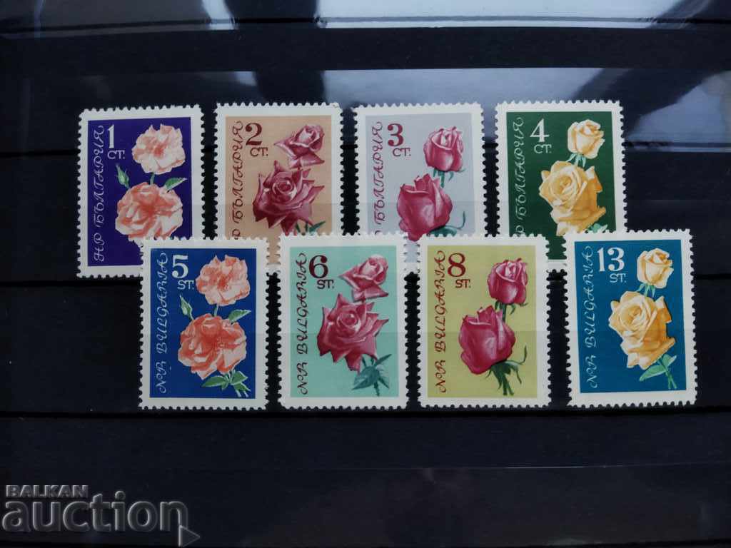 -50% Bulgaria Roses from 1963. Perfect series. with price 3.00 BGN | € 1.53 -50% Bulgaria Roses from 1963. Perfect series. with price 3.00 BGN | € 1.53
