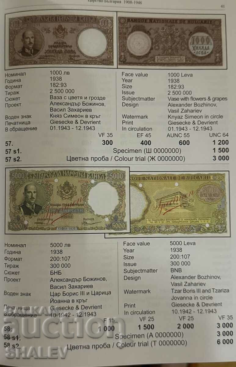 Licitație Catalogul 2025 al monedei de hârtie bulgare - ed. Bullfila