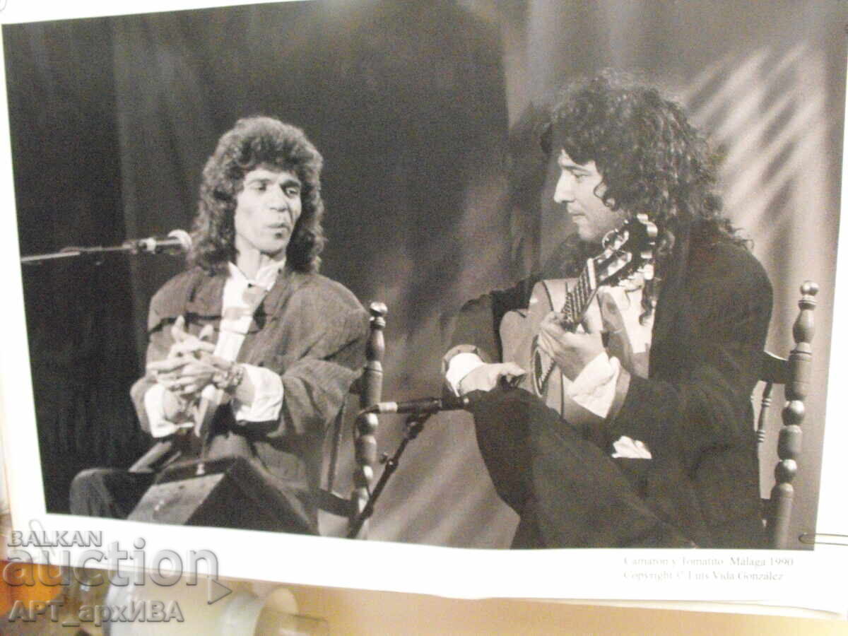 Poster – fotografie cu Camanón și Tomatito. Malaga 1990