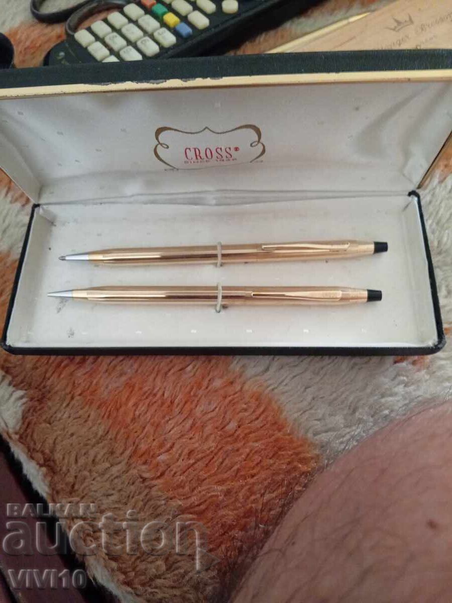 Cross Pen and Pencil, Gold Plated