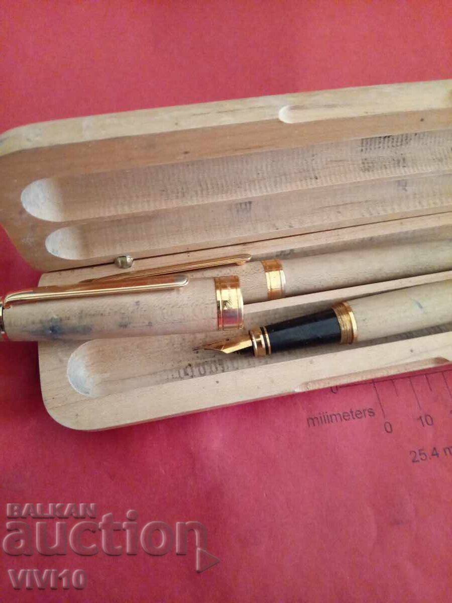 Аукцион Писалка и химикалка от кленово дърво