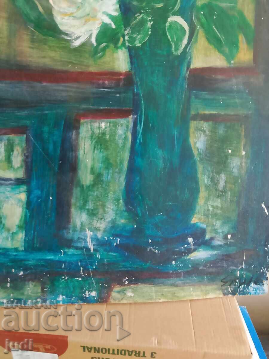 Ελαιογραφία υπογεγραμμένη Ελίνα - 7