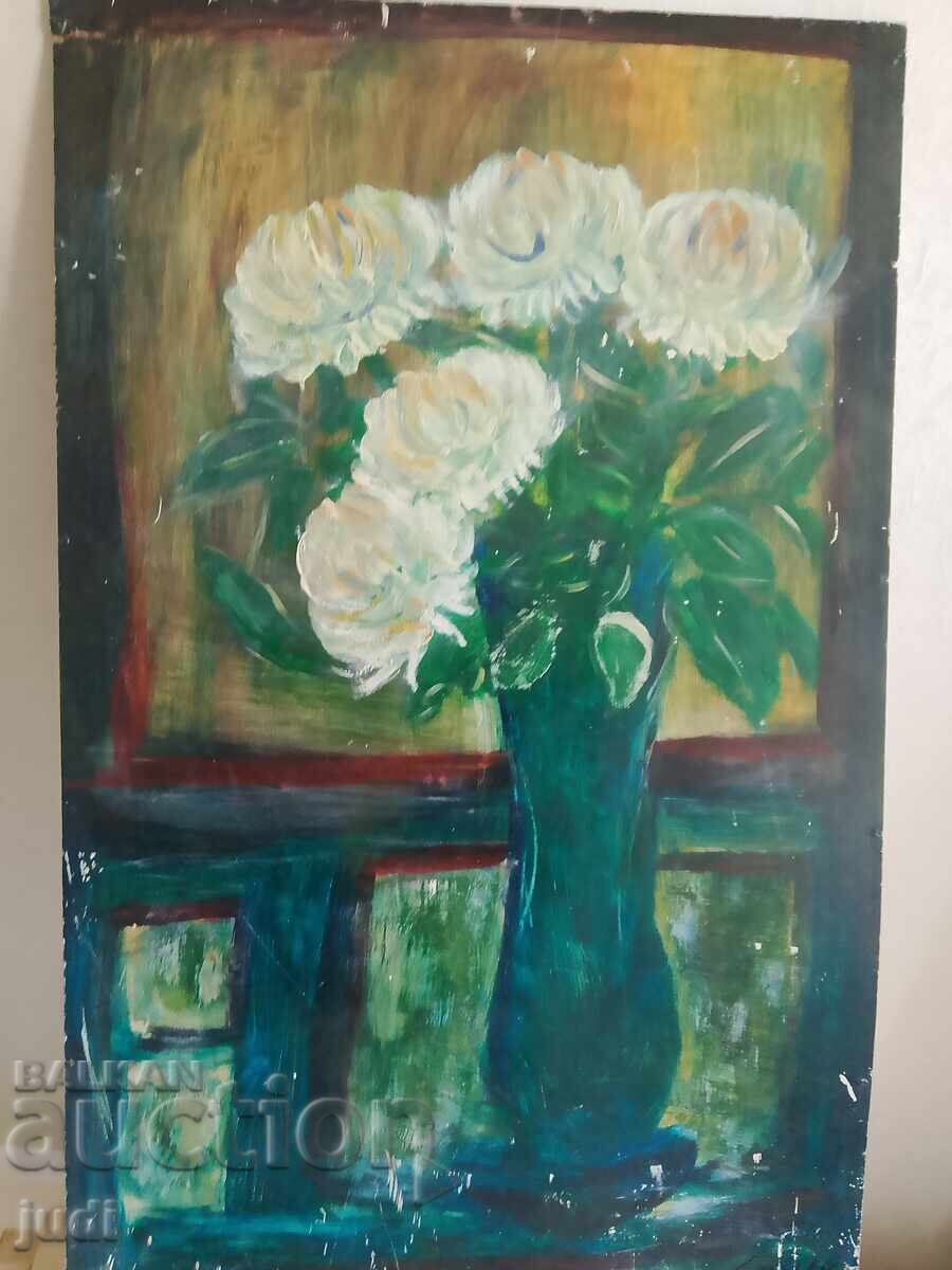 Ελαιογραφία υπογεγραμμένη Ελίνα