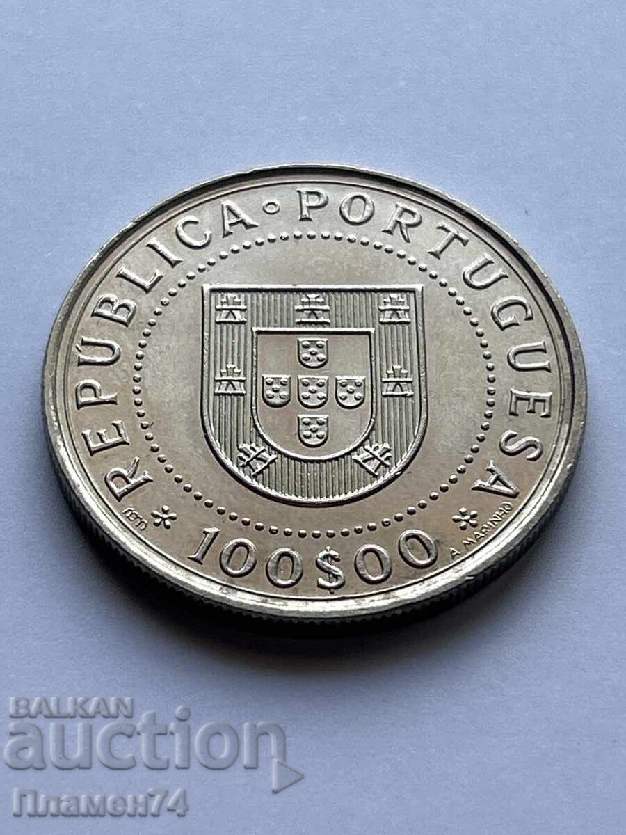 100 escudos 1990 Independența Portugheză