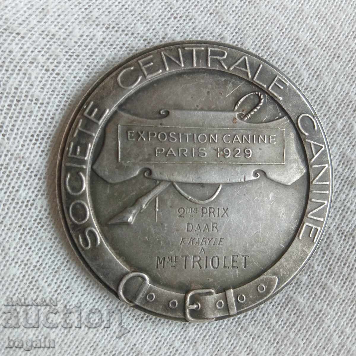 Rare dog show medal from 1929