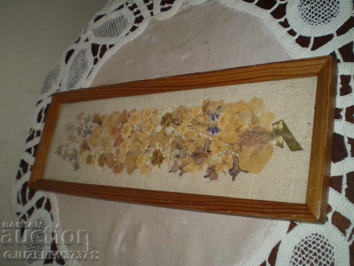 Herbarium picture WITH DRY PRESSED FLOWERS, handmade with price 35.00 BGN | € 17.90