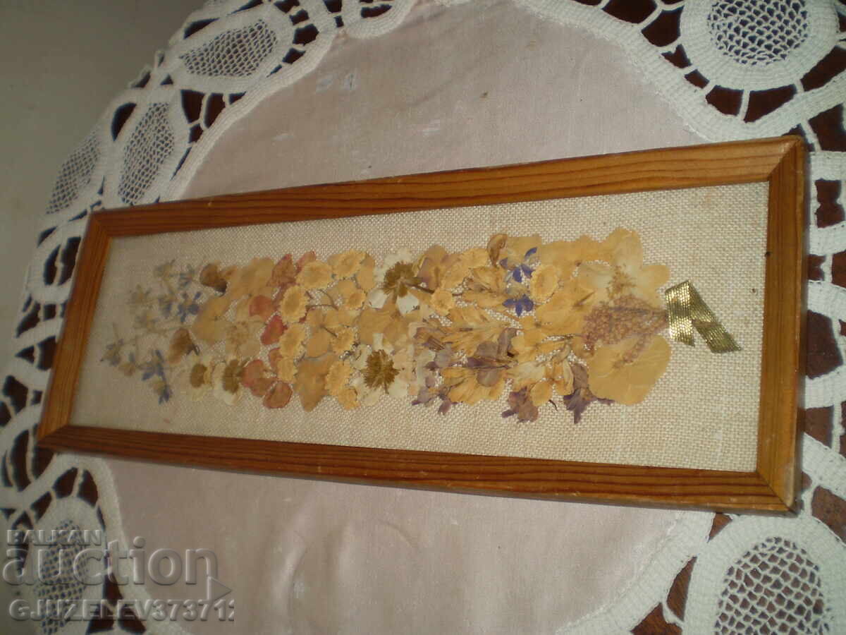 Delivery of Herbarium picture WITH DRY PRESSED FLOWERS, handmade