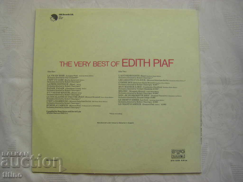 Livrarea VTA 12338 - Cel mai bun de Edith Piaf