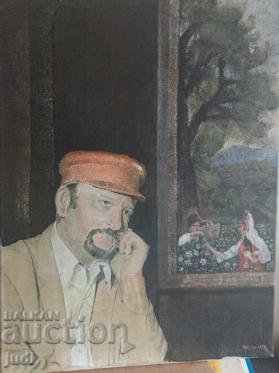 Страхотна картина платно 1970 г