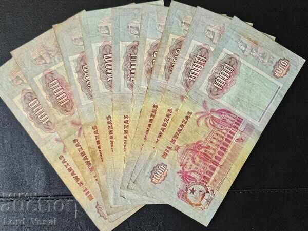 Angola 1000 Kwanzas 1991 VF with price 4.00 BGN | € 2.05