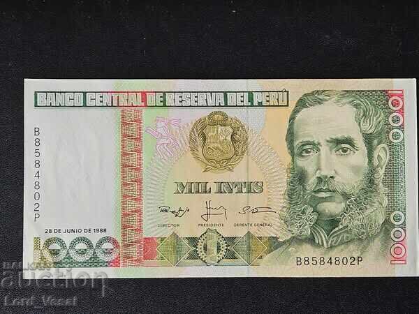 Peru 1,000 Intis 1988 aUNC
