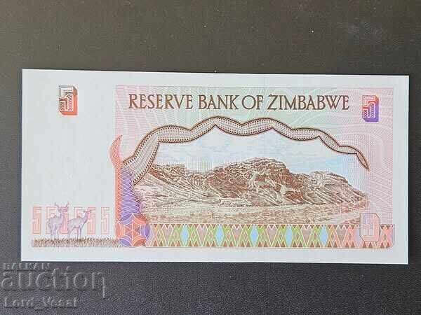Zimbabwe 5 Dollars 1997 UNC with price € 3.00 | 5.87 BGN