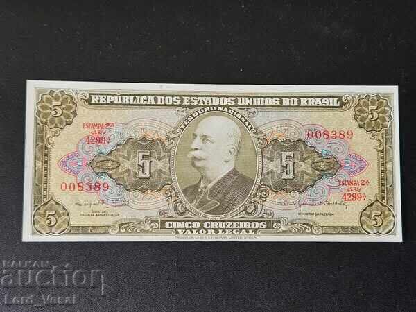 Brazil 5 Cruzeiros (National Treasury; "Legal Value")
