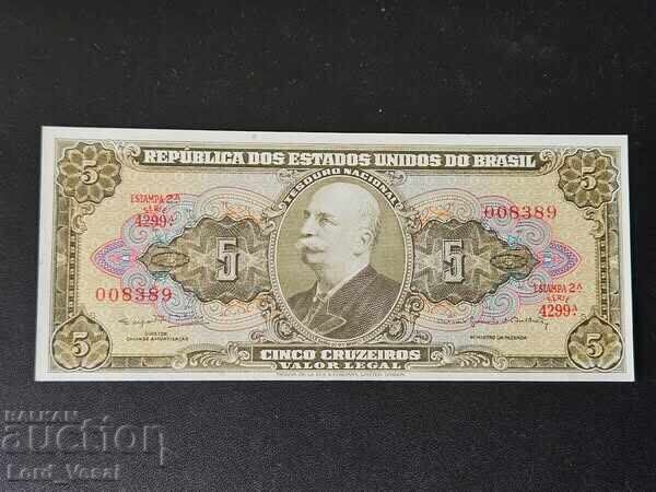 Brazilia 5 Cruzeiros (Thesouro Nacional; "Valor Legal"