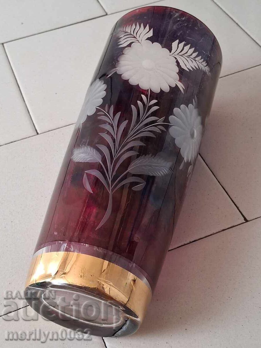 Gift vase crystal 1968 glass, Czechoslovakia, USSR with price 149.00 BGN | € 76.18