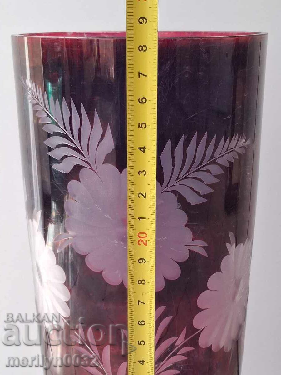 Auction  Gift vase crystal 1968 glass, Czechoslovakia, USSR