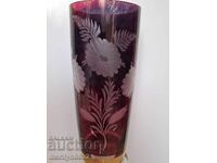 Дарствена ваза кристал 1968 год стъкло, ЧССР, СССР