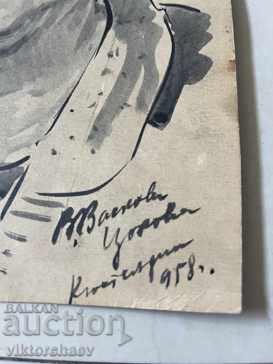 Vanya Vaskova Masterful Drawing - 1958 Painting with price € 62.00 | 121.26 BGN Vanya Vaskova Masterful Drawing - 1958 Painting with price € 62.00 | 121.26 BGN