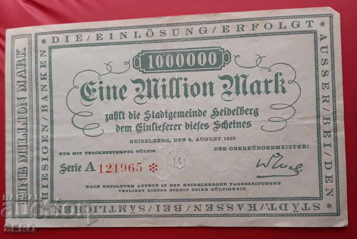 Banknote - Germany - Baden-Württemberg - Heidelberg - 1,000,000 m. 1923