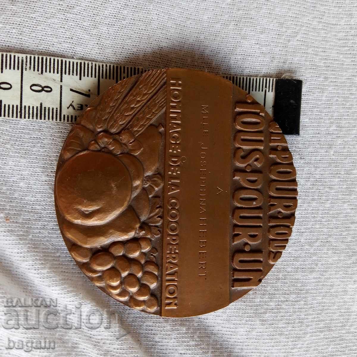 Δημοπρασία Μεγάλο χάλκινο πλακέ