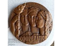 Голям бронзов плакет.