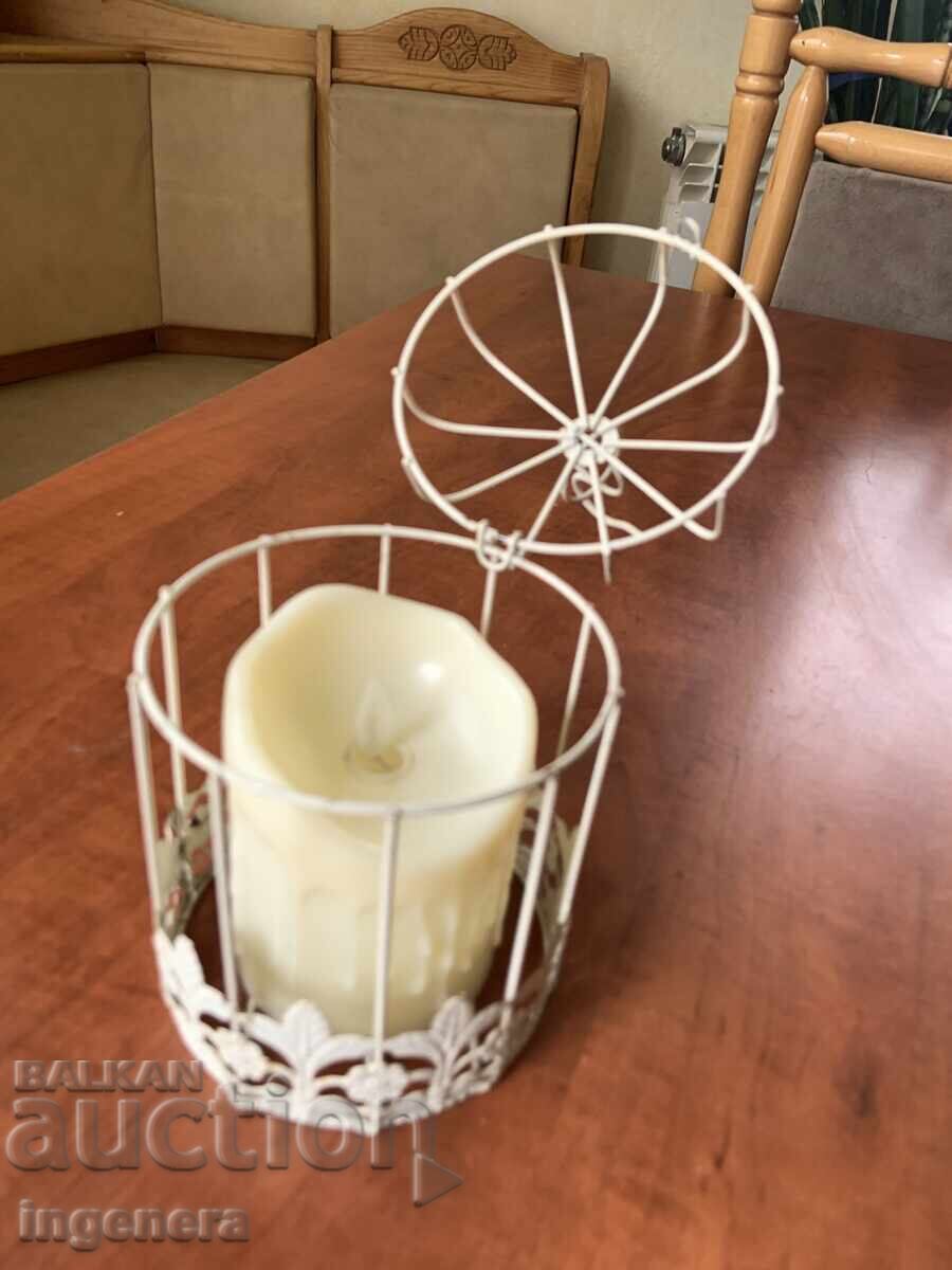 METAL CANDLEHOLDER DECORATION ELECTRIC CANDLE with price 18.00 BGN | € 9.20