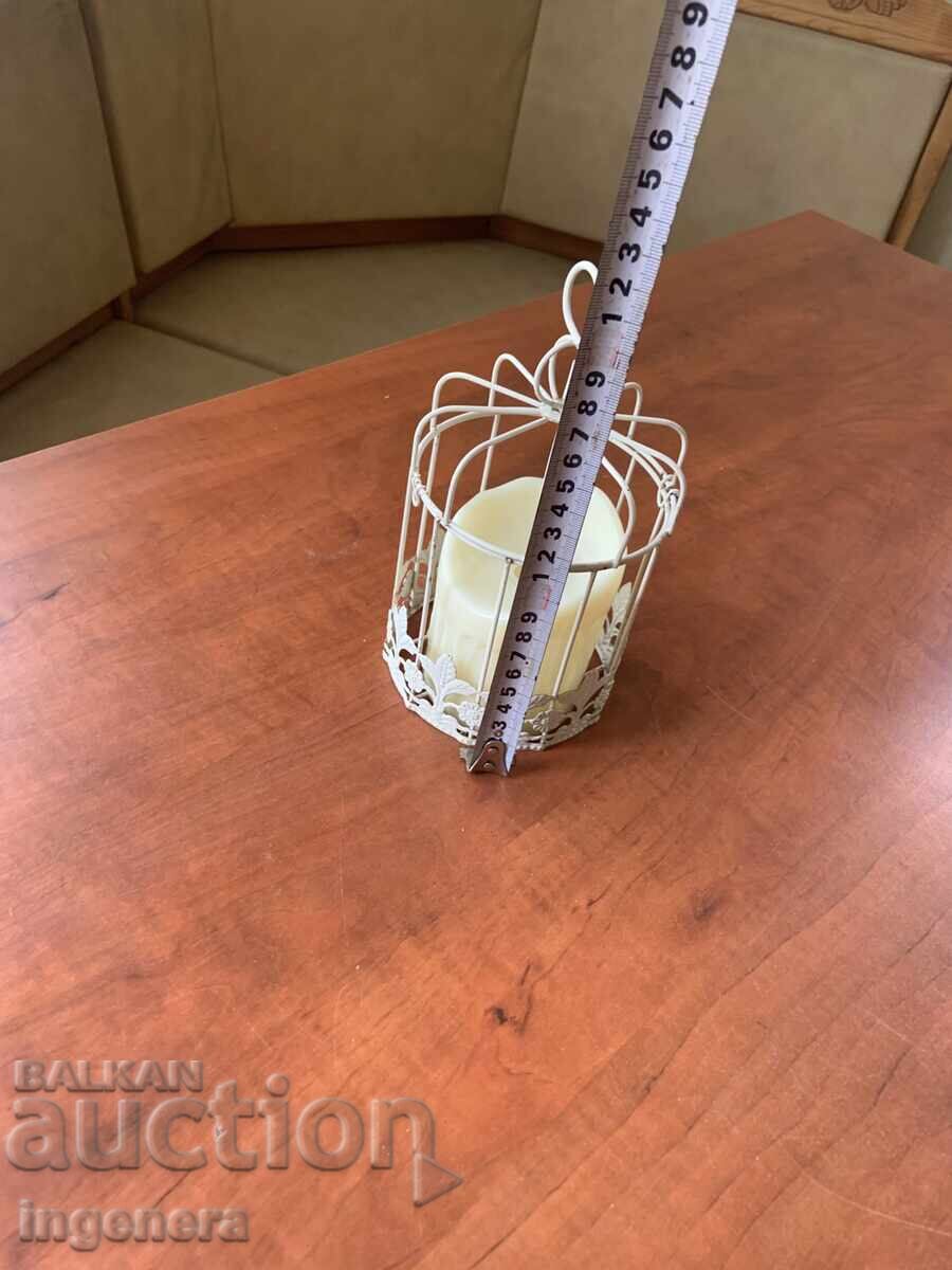 METAL CANDLEHOLDER DECORATION ELECTRIC CANDLE - 6