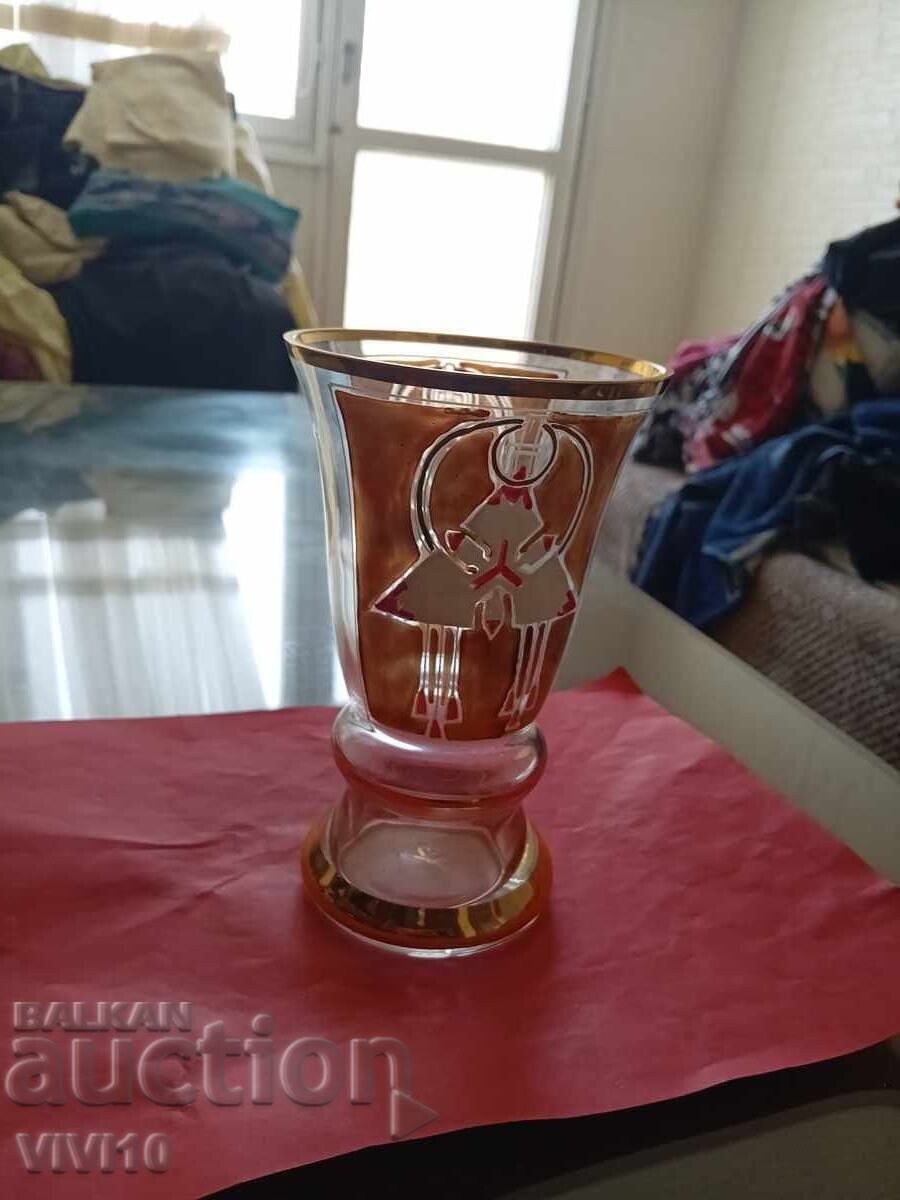 Antique Bohemia Cup, Gold Plated, 20cm