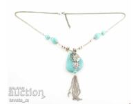 Colier cu pandantiv turcoaz