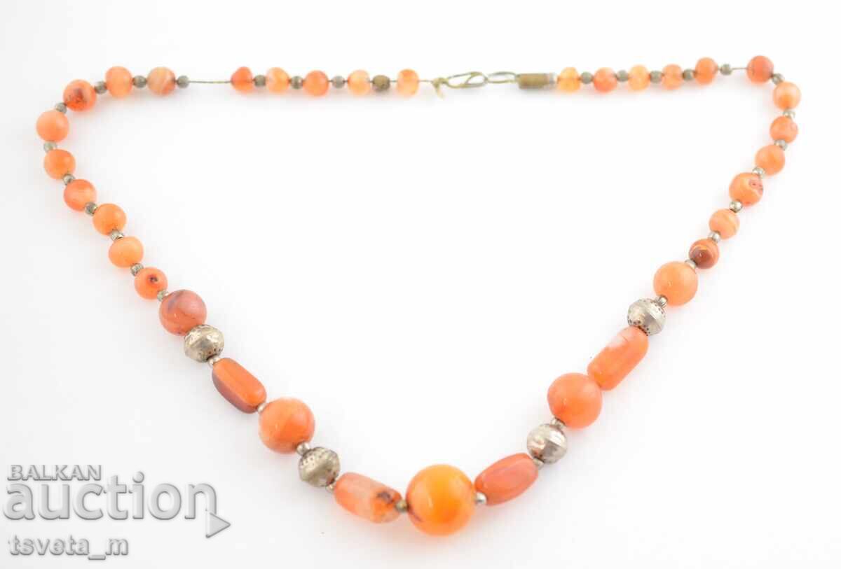 Necklace with natural stones